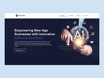 IT Company design home page home page for an it company inspiration interaction design it it company landing page latest design latest designs trends ui design website