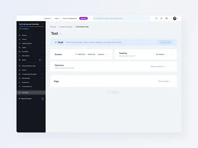Add test / Empty dark design fields illustration list minimalism modal ui ux copy