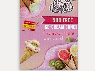 ICE-CREAM POSTER flyer design graphic design poster poster design