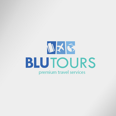 Blutours Logo Presentation branding graphic design logo