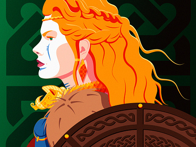 Boudicca - Book cover for Harper Collins adobe illustrator boudicca contrast daily art digital art digital artist flat design historical illustration portrait queen stylized vector vector illustration warrior woman