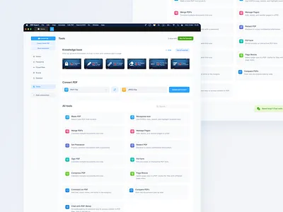 PDF / Tools page branding dark design fields illustration list minimalism modal ui ux copy