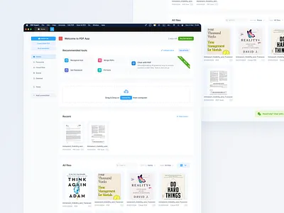 PDF / Home page branding dark design fields illustration list minimalism modal ui ux copy