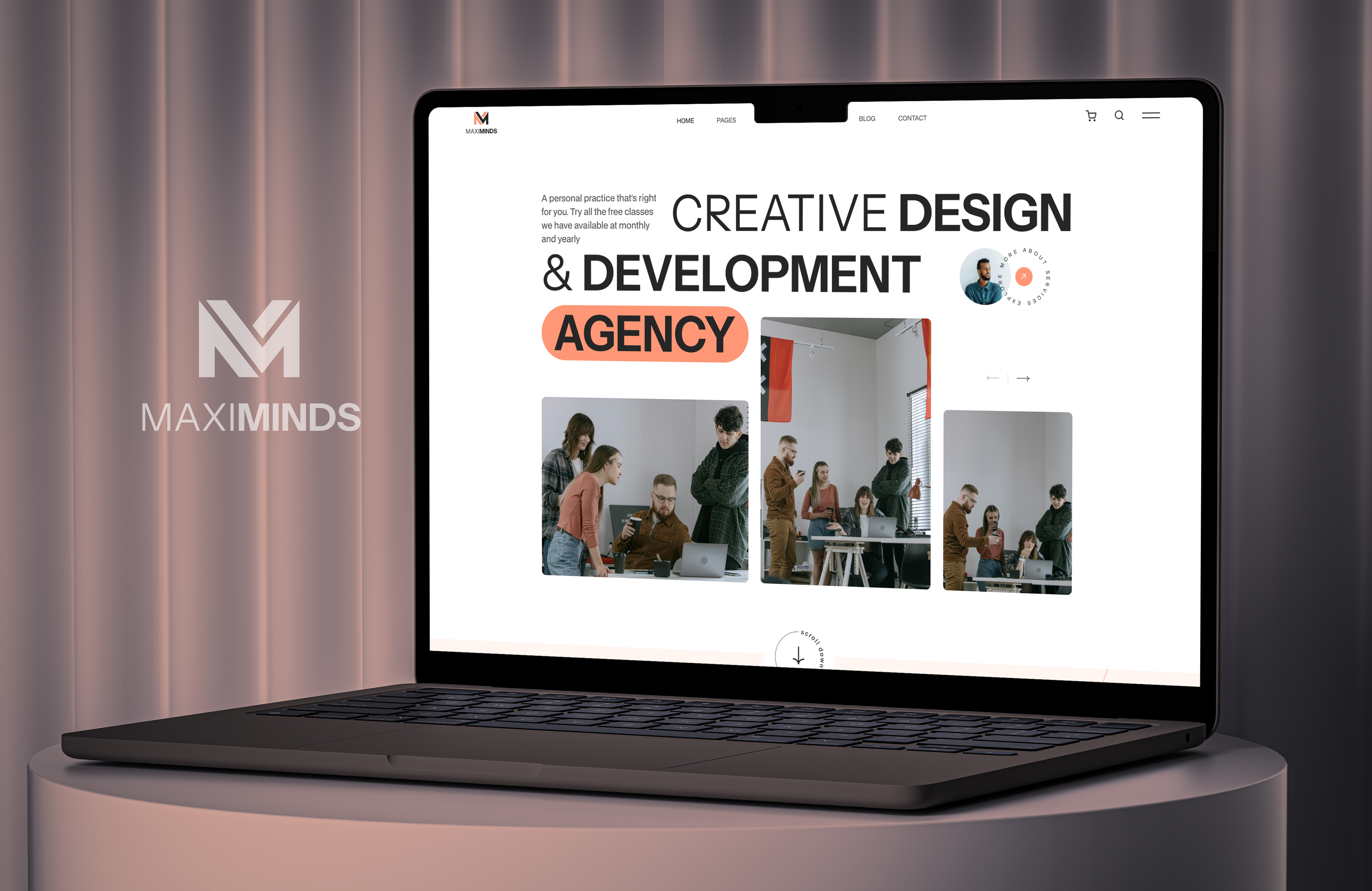 Creative Agency Home Page 2 - MEXIMINDS - Webflow Template agency home page agency landing page agencytemplate creative agency creative agency landing page hero page landing page meximinds web design webflow template website website design