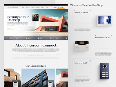 Intercom Connect Landing Page 2024 access control all cctv creative design door systems entry systems everyone innovative technology intercom intercom connect landing page new trend new trend inspiration security systems smart intercom ui design user friendly website