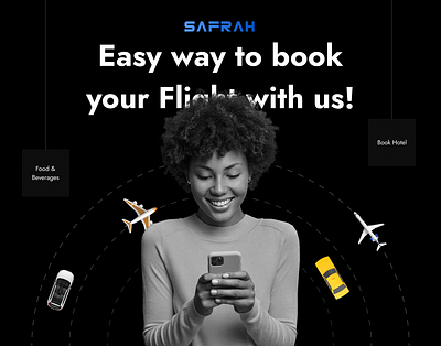 Safrah (Flight & Hotel Booking App Design) accommodation aeroplane animation flight flight booking hotel logo motion graphics ui uiux