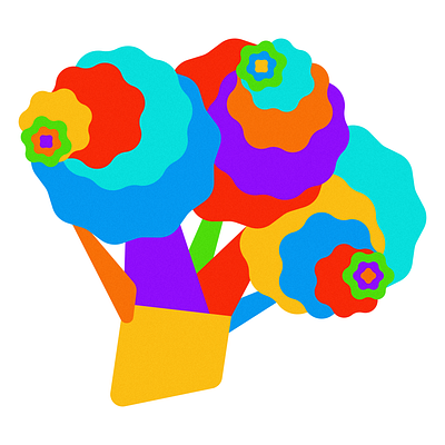 Acid Cauliflower design graphic design icon illustration marcoriolserra minimal vector