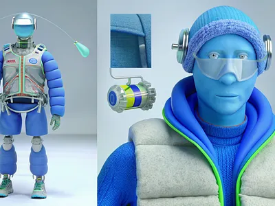 Spectral Realms 3d character design illustration