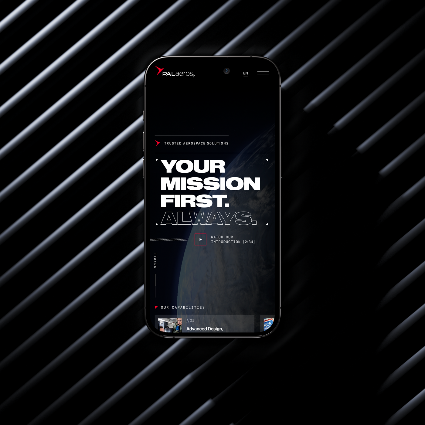 PAL Aerospace Website aerospace corporate defence design global intelligence interactive interface military operations pal aerospace ui website