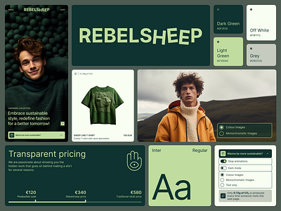 Rebelsheep – Guidelines animation branding clothing concept design digital eco friendly ecological ecommerce green interaction minimal moodboard sustainable ui ux