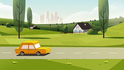 A trip out of town 2dmotion animation explainer illustration motion graphics styleframe vector