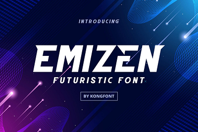 Emizen - Modern Sans Serif Font 3d animation branding design font graphic design handwritten illustration italic logo logotype motion graphics script typeface ui