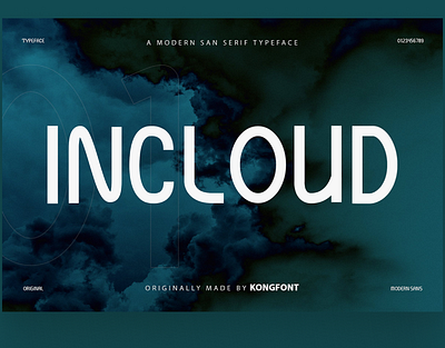 Incloud - Modern Sans Serif Font 3d animation branding design font graphic design handwritten illustration italic logo logotype motion graphics script typeface ui