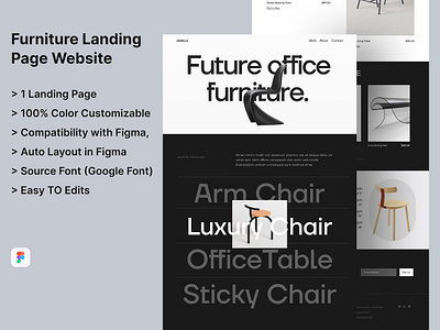 Furniture Landing Page Design ecommerce furniture furniture landing page furniture landing page design landing page web web template website template