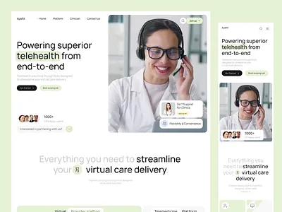 Healthcare Startup Website doctor appointment health care website healthcare startup website healthcare website healthtech home page hospital lab landing page medical landing page medical service medical website medicine online medical consultation online medicine patient telehealth website telemedicine webiste ui ux webdesign