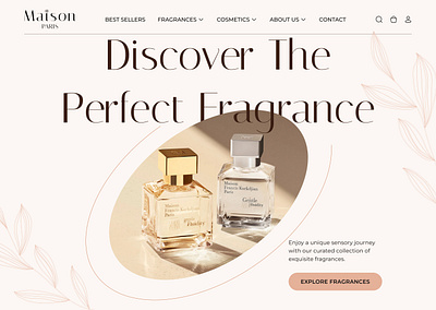 E-commerce hero section - Fragrances design e commerce figma hero logo typography ui ux
