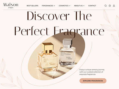 E-commerce hero section - Fragrances design e commerce figma hero logo typography ui ux