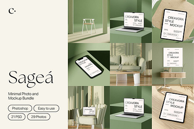 Sagea - Minimal Photo & Mockup apple computer desk desk scene creator desktop mockup devices imac mock up mockup sagea minimal photo mockup scene mockup workspace