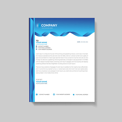 Modern company letterhead leaflet modern company letterhead