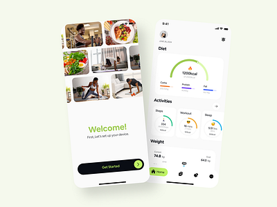 Health & Fitness Tracking Mobile App healthfitness mobile app uidesign uxdesign