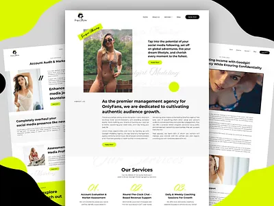 Tailored OnlyFans Agency Websites: UI/UX Designs & Templates figma graphic design landing page design onlyfans onlyfans agency onlyfans agency website onlyfans agency website design onlyfans development onlyfans marketing agency onlyfans modeling website onlyfans website design uiux website design