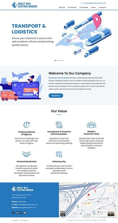 Great Way Customs Broker branding graphic design ui