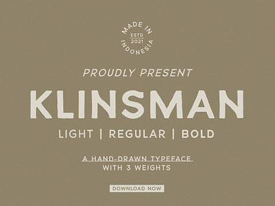KLINSMAN A Hand-drawn Typeface display font handlettered handmade font klinsman a hand drawn typeface lettering fonts logo template sans serif typeface typography vintage type
