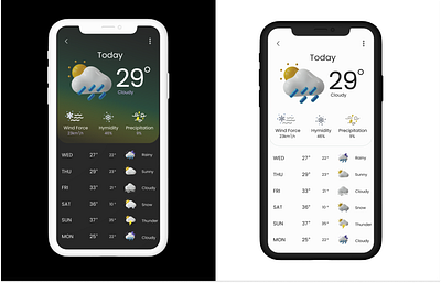 Weather App animation branding figma logo mobile app new design ui user interface ux weather app