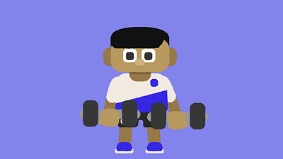 Gym Day 3d after effects animation blue boy dribble dumbbell exercise fitness gym motion motion design motion designers motion graphics and animation motion graphics designer protein weights