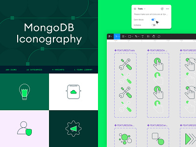 MongoDB Iconography brand design branding design systems graphic design iconography icons