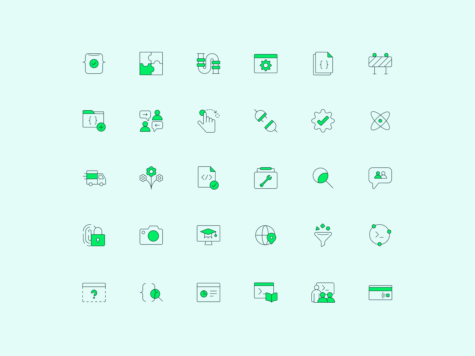 MongoDB Iconography by Marcea Decker for MongoDB on Dribbble