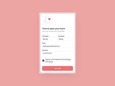 Simple sign up form for dating website date app dating design exploration form sign up sign up form ui ui design uidesign