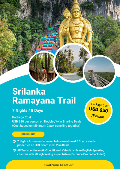 Srilanka Ramayana Trail branding graphic design ui