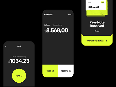 EOY 2023 Payment app app blockchain design fintech ios minimalist payment