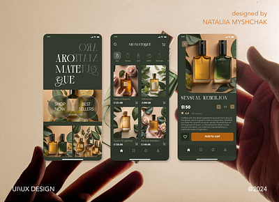 Perfume shop app app design graphic design ui ux