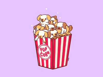 Sweet & salty pupcorn affinity designer animal animal illustration cinema cute cute dog cute puppy golden retriever graphic design labrador movies popcorn popcorn box puppies simple illustration sweets vector art vector illustration