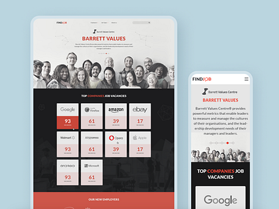 Barrett Values Centre ui design web design
