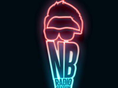 NB Radio station fm mic nb neon radio station