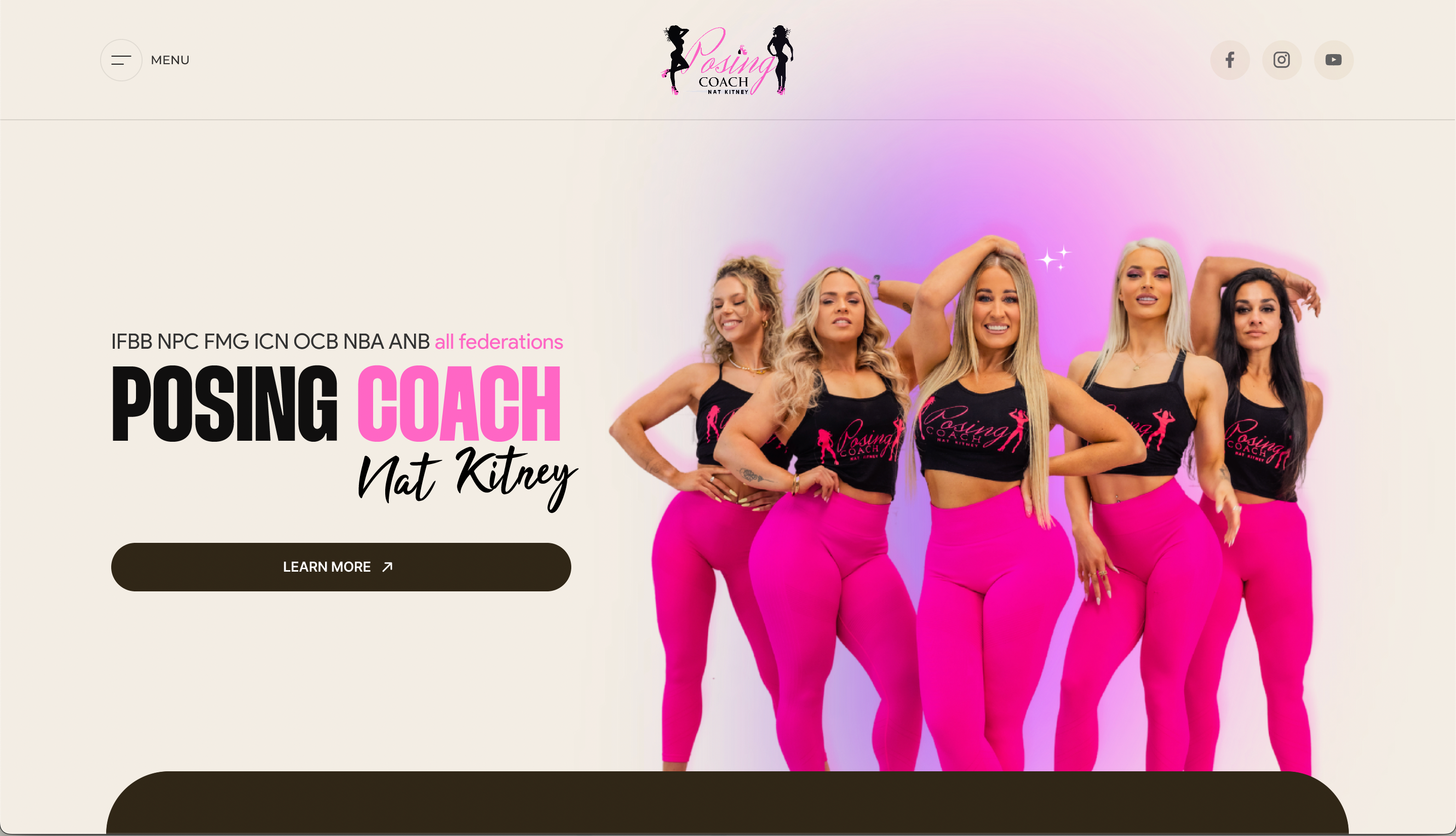 Example of Posing Coach Website Design And Branding