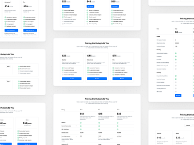 Pricing Blocks & Sections - Lookscout Design System design design system figma landing page layout lookscout modern ui web webpage website