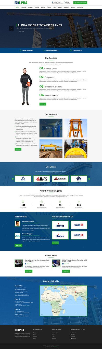 Alpha Services branding graphic design ui