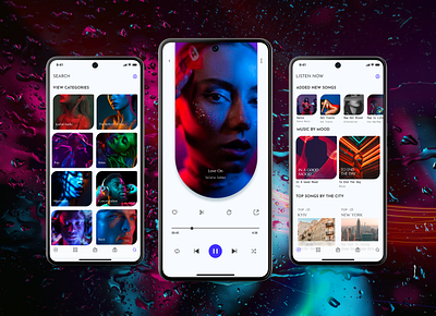 Music App app design graphic design logo ui ux web