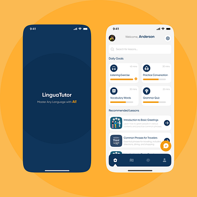 🌟 LinguaTutor - Your AI-Powered Language Learning Partner! 🌍🗣 graphic design ui