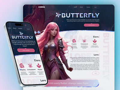 Butterfly hero branding design figma graphic design ui ux web design