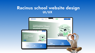 Racinus school website UI app design branding design ecommerce figma graphic design photoshop school ui uiux ux website website design website interface website ui