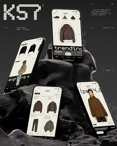 Kiosk57 — Mobile Store UI Redesign 📱 app branding design graphic design illustration logo typography ui ux vector