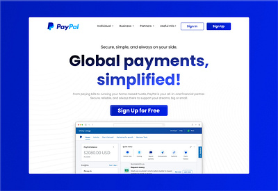 Paypal Redesign design redesign ui ui design uide uidesign ux website