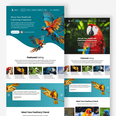 Bird Website UI UX Design figma herosection landingpage uiux userexperience userinterface webdesign