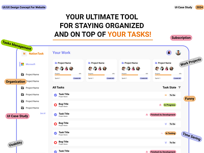 Task Management | UI Design Case Study dashboard task management ui user user interface design ux web design