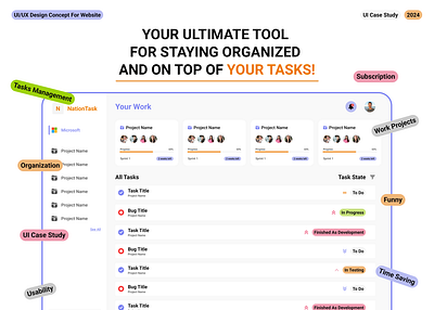 Task Management | UI Design Case Study dashboard task management ui user user interface design ux web design